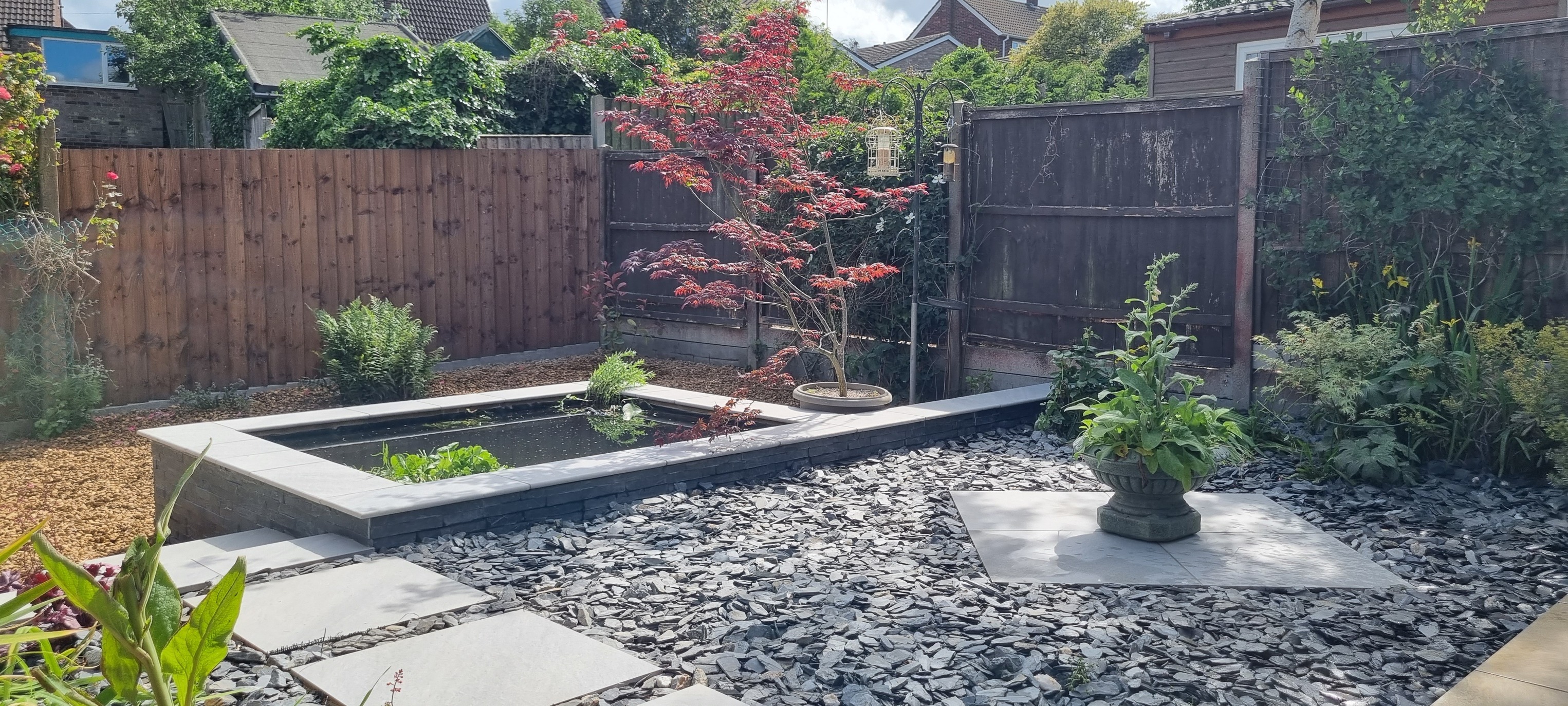 Completed garden project in Northamptonshire